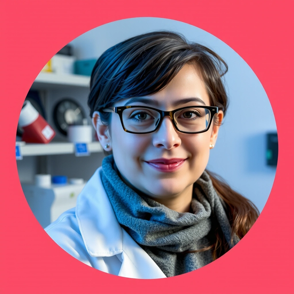 Portrait of Dr. Elara Vance, Chief Scientific Officer at Nuvienia.